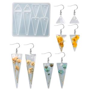 Mirror Surfaces Earring Resin Molds Silicone Molds Earring Keychains Pendant Epoxy Casting Mold Bracelet Making