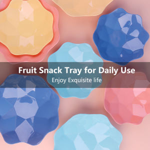 Creative Diamond Shape Candy Snacks Nuts Dry Fruits Plastic Plate Large Capacity Snack Dishes Bowl Party Home Office Food Tray