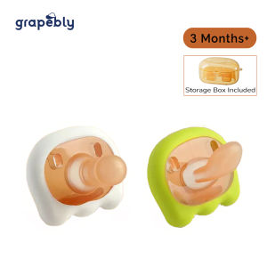 Grapebly Baby Silicone Pacifier Day & Night (2 pcs) - 3 months+