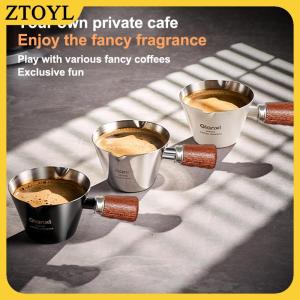 ZTOYL  Cốc đong espresso cốc uống espresso cỡ nhỏ có tay cầm phụ kiện quầy bar cà phê mini có vòi hình chữ V