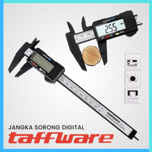 COD Taffware Jangka Sorong Digital Vernier Caliper with LCD Screen JIGO 150 / jangka sorong dikital krisbow tekiro manual 0 02 insize analog asli tricle brand / jangka sorong 1 set lengkap mitutoyo terbaik besi baja besar bison jumbo bulat caliper clip