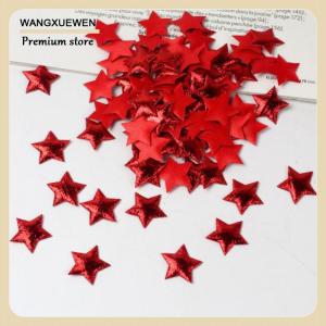[COD] 100Pcs Stars for Christmas Party Decor Foam Fabric Stars DIY Scrapbook Cards Ornaments Embellishments Accessory
