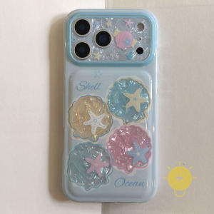 For iPhone 16 Pro Max Case TPU Colorful Sea Shell Sea Shell Phone Case For iPhone 15 Cover 手机壳 Aesthetic Korean Cute