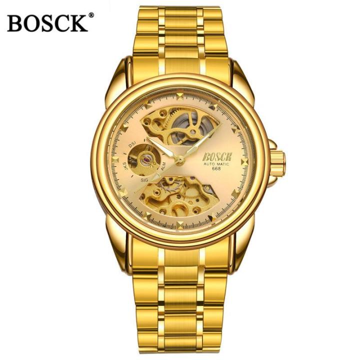 Stainless Steel Reloj Bosch Quartz OLEVS Watch For Men Stainless