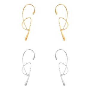 1Pc Fashion Geometric Ear Cuff for Women Exaggerated Metal Twist Line Without Piercing Jewelry Gifts Casual Wear