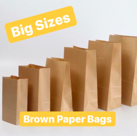 Sizes #1-45 Kraft Brown Paper Bag / Brown Supot 100pcs per pack ...