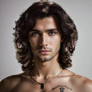 Foreign trade Europe and the United States hot direct sales wig men short hair curly hair dark brown women a hair high temperature silk material