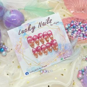 LZ148 เล็บปลอมเจลแท้พร้อมติด ฟรีกาว+ตะไบ และของแถมสุด cute