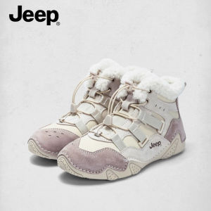 Jeep spirit mary jane Winter suede snow boots with thick soles anti slip and warm outdoor high top sports shoes