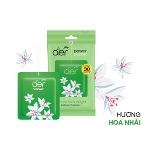 Túi thơm treo nhà vệ sinh Godrej Aer Power Pocket (Ấn Độ) Hoa Nhài giữ hương 30 ngày túi 10g