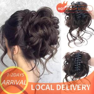 🚚Local Delivery🔥 Synthetic Hair Bun Chignon Messy Curly Gripping Clip Hairpin Elastic Scrunchy False Hair Pieces For Women Hairpins