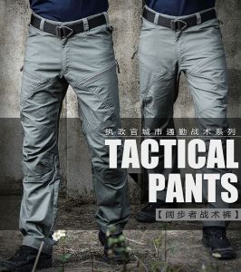 IX7 Mens Cargo Pants Multiple Pocket Military Male Trousers Waterproof Ripstop Outdoor Joggers Pants