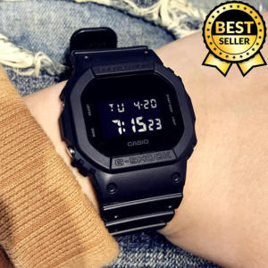 Casio Waterproof DW5600 Digital All Black Resin Band Watch for Men for Women