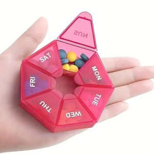 (Ready Stock) Pill Box Organizer 7 Day Medicine Box Bekas Pil Tablet Capsule Storage Container