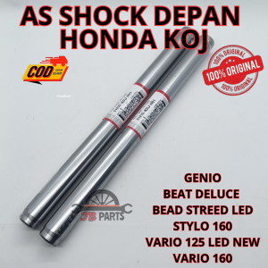 As shock depan KOJ HONDA GENIO BEAT DELUCE BEAT STREET LED STYLO 160 VARIO 125 LED NEW VARIO 160 Kualitas original Presisi tidak bengkok dan awet anti karat ori asli AHM cakram disk