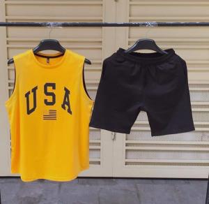 Chỉ 25k/ bộ quần áo. Bộ Quần Áo thun nam 3 lỗ vải thun lạnh siêu mát đủ màu