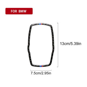 Car Carbon Fiber Covers For BMW Media Button Stickers Knob Cover For F10 F20 F30 F34 F07 F25 F26 F15 F16 Car Interior Stickers Accessories