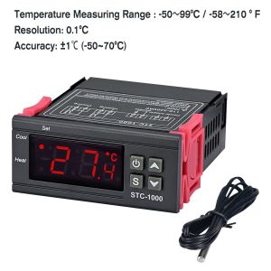 220V Digital STC-1000 LED Temperature Controller Centigrade Thermostat for Egg Incubator Thermostat Sensor With Probe