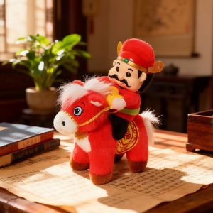 【Zdandan】COD 2026 ตุ๊กตาม้าน่ารักเทพเจ้าแห่งความมั่งคั่ง 28cm มาสคอตปีมะเมีย ของเล่นตุ๊กตาสร้างสรรค์ ของขวัญปีใหม่