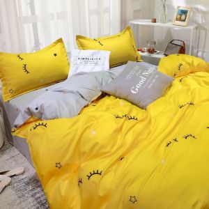 Bộ Chăn Ga Trải Giường Bốn Mảnh Phong Cách Công Chúa Tươi Mát Bộ Chăn Ga Trải Giường Học Sinh Ký Túc Xá Bộ Chăn Ga Gối Ba Mảnh