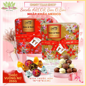 Kẹo Socola Arcor Bon O Bon Chocolate Hộp Thiếc Vuông Nơ 225g Nhập khẩu từ Mexico - Emmytran Shop