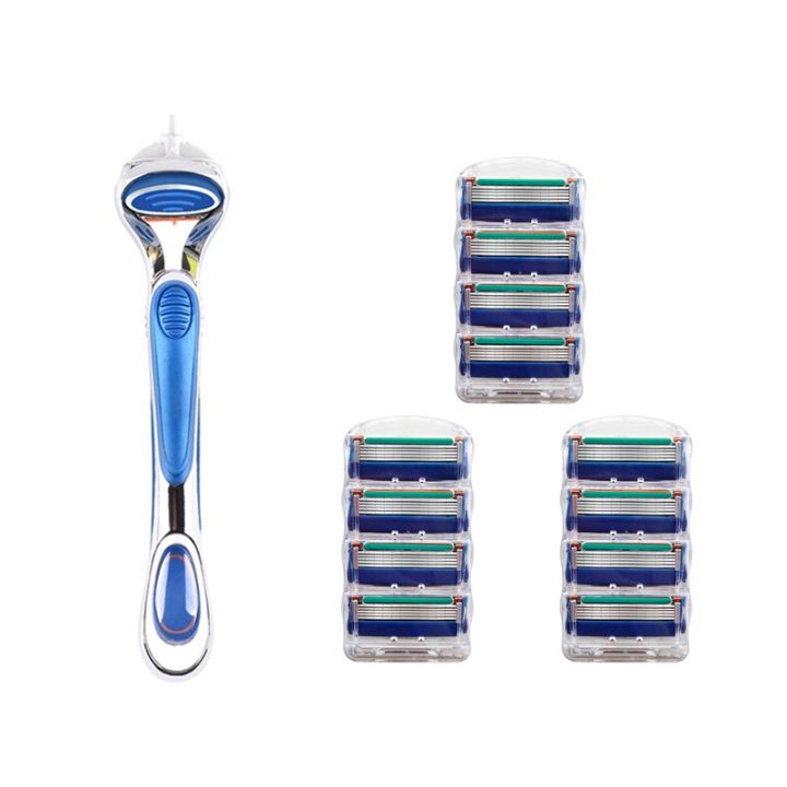 1 Handle +N Blades Men's Razor Blades 5 Layers Razor Blades for Facial ...