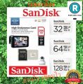 SanDisk High Endurance MicroSD Card ขนาดความจุ 32 / 64 / 128 GB สำหรับกล้องติดรถยนต์และกล้องวงจรปิด สินค้าใหม่ของแท้ มีประกันศูนย์ทุกชิ้น. 