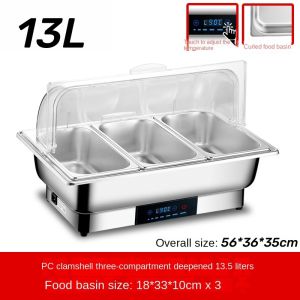 Electric Heating Dinner Stove Stainless Steel Insulation Stove Buffet Dinner Stove Food Warmer