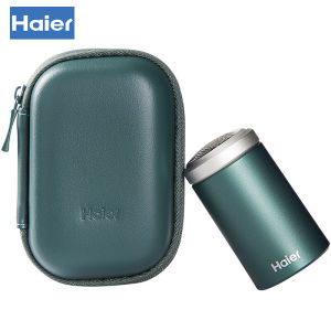 Original Haier Electric Shaver Razor Men Rechargeable Razor Travel Mini Single-head Razor Portable Compact with Leather Box