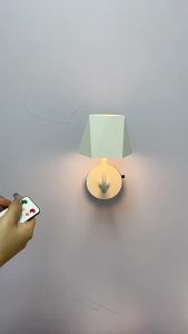 SXH Bedroom bedside charging wall lamp with remote control dimmable simple ambient lighting suitable for living rooms and hallways no wiring required LED Night Light