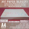 Art Paper 150 gsm A4 isi 100 Lembar / Kertas Bahan Brosur Mengkilap Glossy 150 gram For Laserjet Printer or Art Paper Inkjet Printer. 