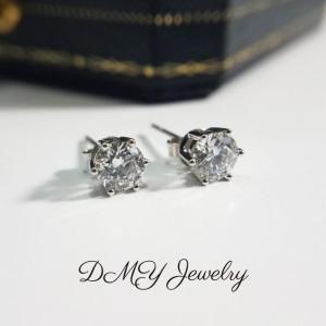 DMY Jewelry Diamond Earrings For Women/Moisanite Earrings/Moissanite Diamond Earrings/Moissanite Jewelry/Woman Jewellery Earrings/925 Silver Earrings/Silver Earrings Women/Moissanite Earrings Gra/Moissanite Earrings 0.5 Caret/Classic 6 Claw Stud Earrings
