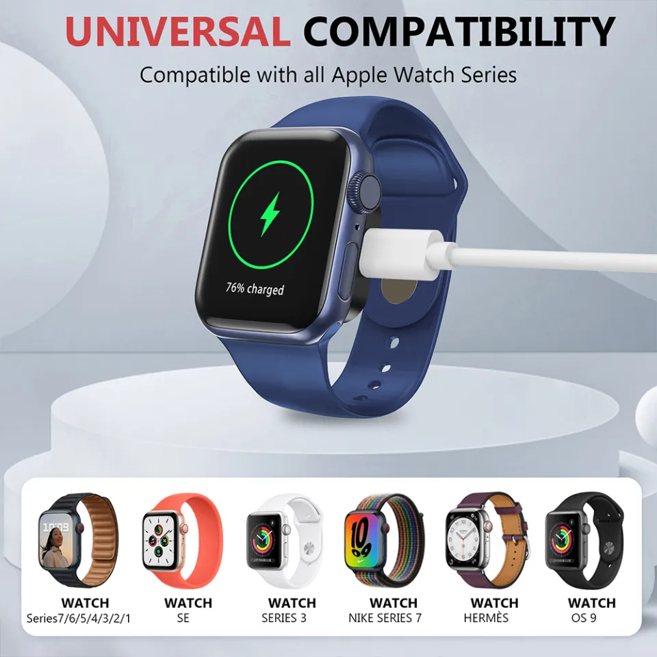 2IN1 Metal Magnetic Wireless Charger for Apple Watch Ultra Series SE  321 USB C Fast Portable IOS Dual Input Charging Pad Cargador