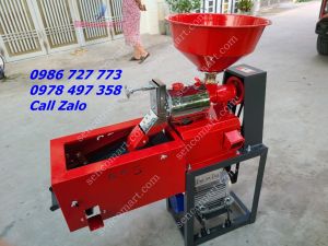 Khung máy xay xát lúa gạo có lọc sạn tặng kèm sàng xát
