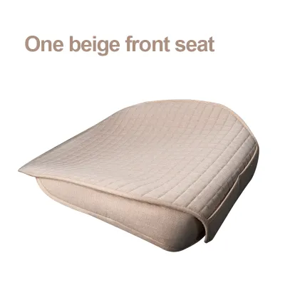 Universal Flax Car Seat Cover Front Rear Linen Fabric Cushion Breathable Seat Protector Mat Pad Auto Interior Accessories