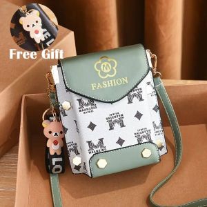 2024 Small bag for mobile phone female ins fashion messenger bag mini vertical simple shoulder bag