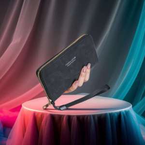 Korean Style Fashion Large Capacity Womens Hand-held Zipper Wallet Handbag Multi-functional Card Bag Coin Purse