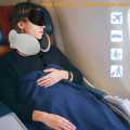 Bantal Leher U Shape Foldable Travel Neck Pillow Bantal Leher U Foam Bantal Leher Dewasa. 