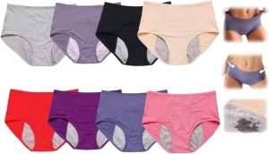 Washable Incontinence Panties for Women Over 60 Bladder Leak Proof Underwear Light Absorbent Protection Brief 8 Pack