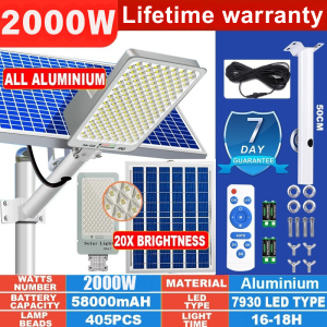 buy1 take 1 Solar street light 3000W 4000W 5000W solar light outdoor waterproof IP67 Dusk to Dawn Motion Sensor with Remote Control & Bracket Security Solar Outdoor Lights for Yard Garden Street COD 7DAYRETURN
