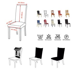Sarung Kerusi Meja Makan Floral Chair Cover Stretch Elastic Spandex Dining Chair Covers Alas Kerusi 椅子盖【A02】