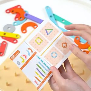 Childrens pegboard toys / Early education creative pegboard shape matching / Educational toys / Birthday gifts