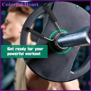 Colorful Heart 25 28 30mm barbell Clap Spring COLLAR คลิปยิมน้ำหนักดัมเบลล็อคมาตรฐานชุดยกบาร์เบลล็อค