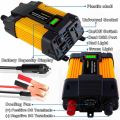Modified sine wave high-frequency 4000W/6000W peak inverter DC 12V to AC 220V converter car power charger inverter, with 2.1A dual USB ports Battery ys clip LED display screen. 