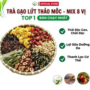 Trà Gạo Lứt Thảo Mộc lᴏại 1 (50 Gói) mix 8 vị Thảo Mộc Giúp Thải độc Gan Thanh lọc Cơ Thể Lợi sữa Dưỡng da