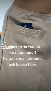 SLIMFIT - Celana Kerja Wanita Pinggang Karet