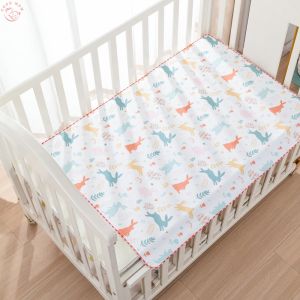 Baby water waterproof cotton cloth breathable large pad Baby diaper pad Change pad Baby diaper pad Baby waterproof washable breathable water menstrual pad Large size sheet note edge urine pad