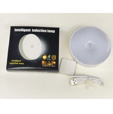 Đèn Led Cảm Biến Tròn Tự Động Thông Minh Không Dây Đèn Ngủ Cảm Ứng Ánh Sáng Vàng Ấm Treo Dán Tường Đa Năng Tiện Dụng