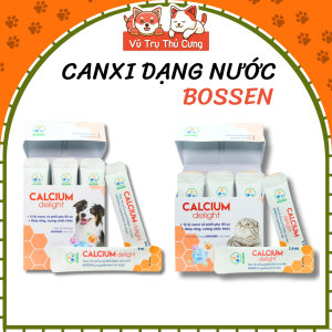 Hộp 20 Gói Bổ Sung Canxi Dạng Nước Cho Chó Mèo Bossen Calcium Delight