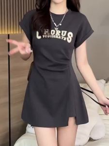 Large Casual Short Sleeved Summer Slimming Printed T-Shirt For WomenS Fashionable Commuting Style Dress